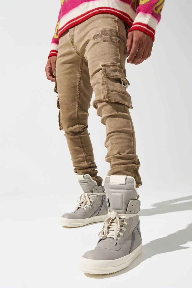 American style skinny washed denim jeans with slim fit and small feet, slightly elastic denim pants for autumn men's wear