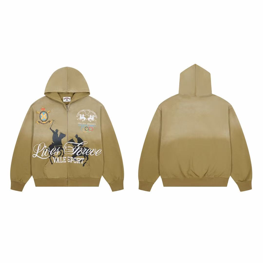 Vale Forever Vanderbilt Zip Up Hoodie Brown