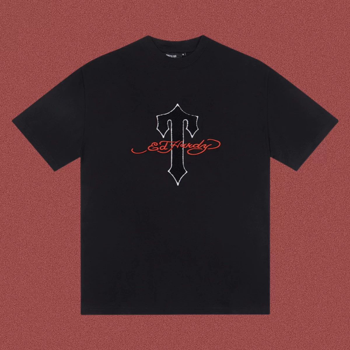 High version Trapstar American hip-hop T-shirt Edhard letter towel embroidery collaboration West Coast trendy short sleeved shirt