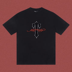 High version Trapstar American hip-hop T-shirt Edhard letter towel embroidery collaboration West Coast trendy short sleeved shirt