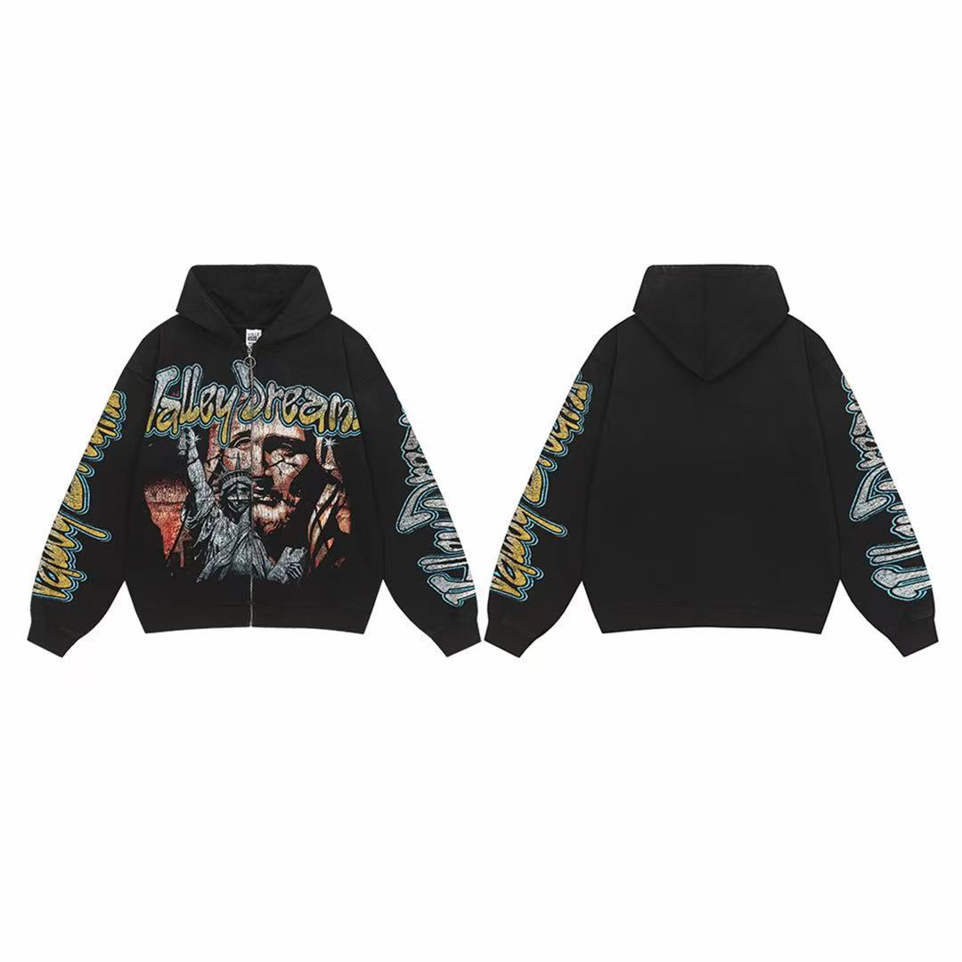 Vale Forever Valley Dreams Liberty Portrait Zip-Up Hoodie