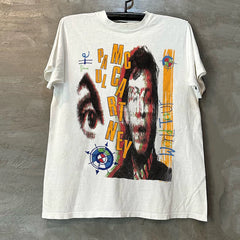 McCartney McCartney Portrait The Beatles Hiphop Hip Hop Rock Short Sleeve Men's and Women's Pure Cotton T-shirt