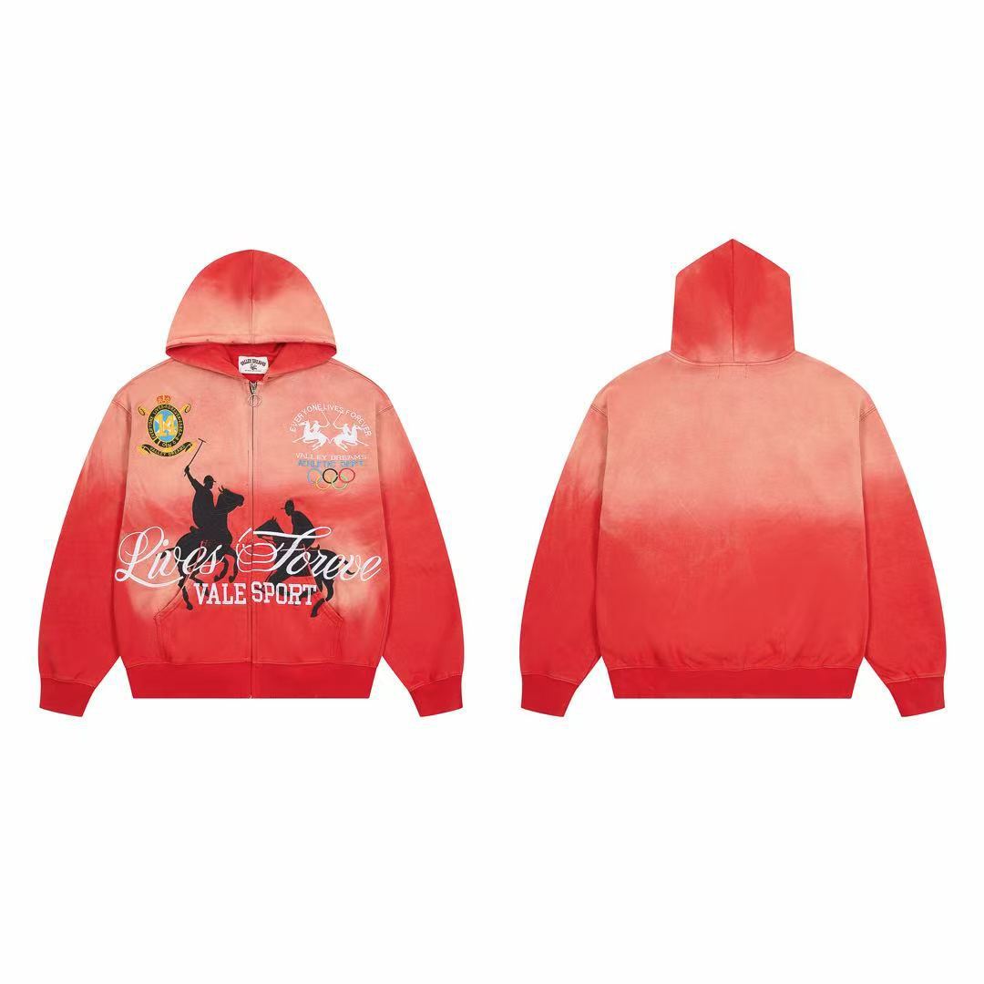 Vale Forever Rockefeller Zip Up Hoodie Red