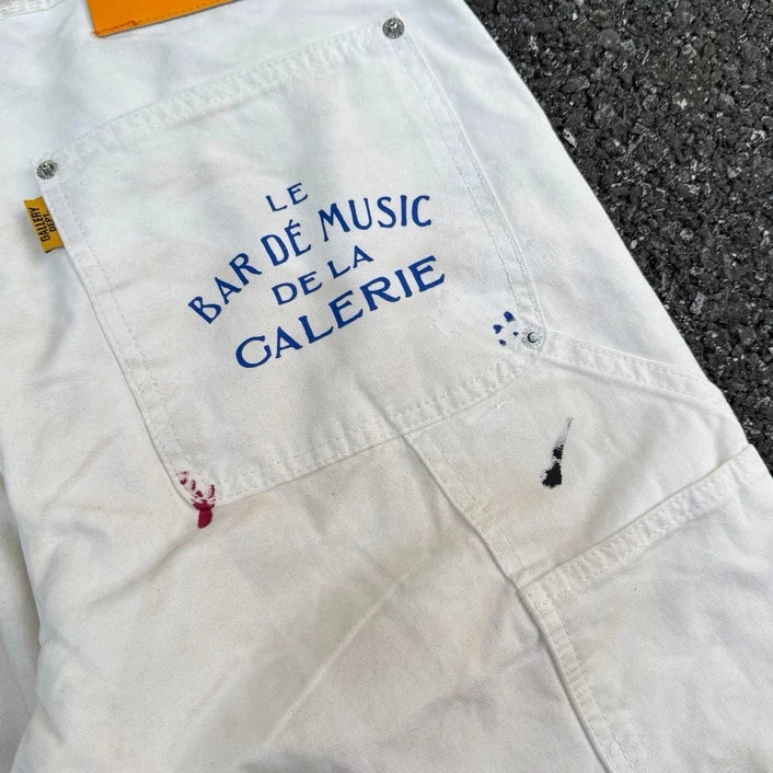 GALLERY DEPT. Dirty patchwork, splashed ink, hand-painted graffiti, washed water, worn out, damaged, micro pull casual workwear pants