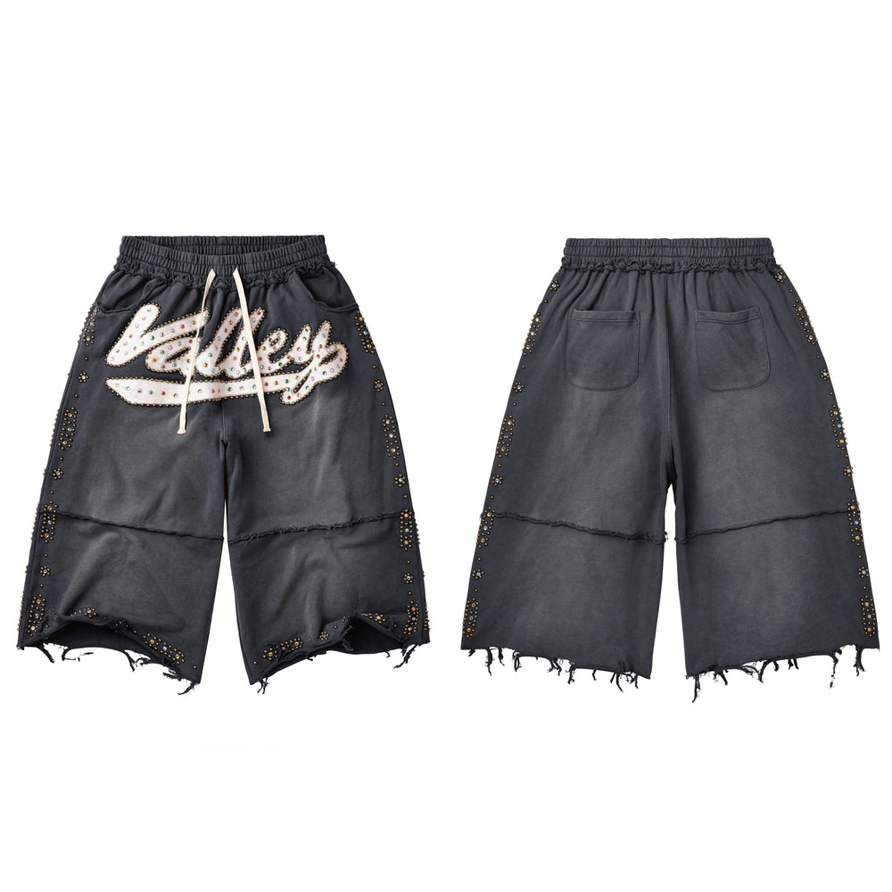 Vale Forever Skittles Shorts「烫钻字母假两件短裤」