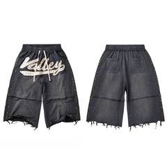 Vale Forever Skittles Shorts「烫钻字母假两件短裤」