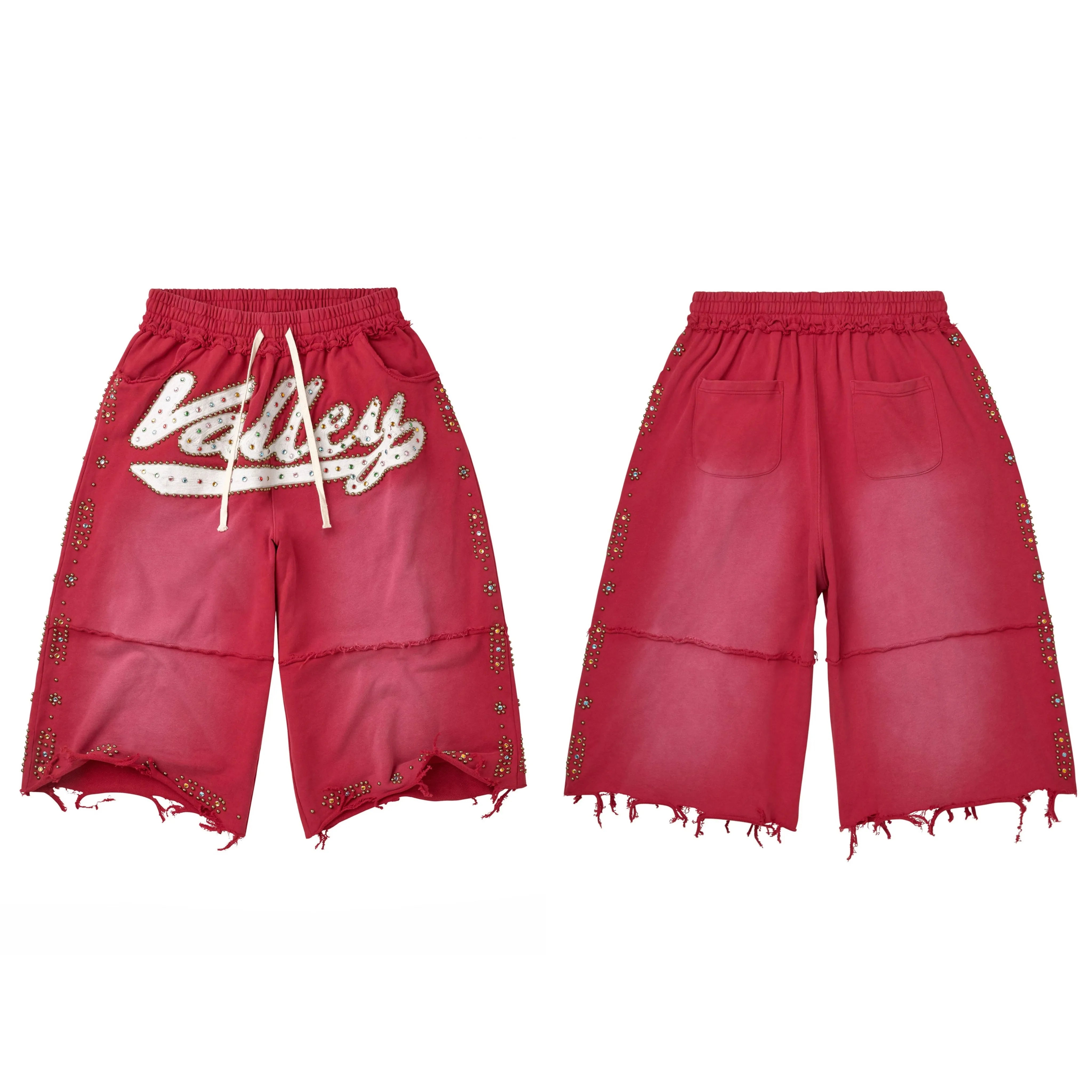Vale Forever Skittles Shorts「烫钻字母假两件短裤」