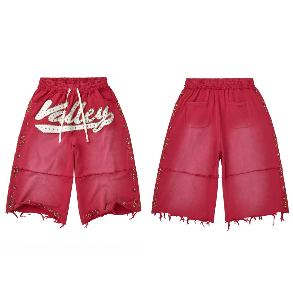 Vale Forever Skittles Shorts「烫钻字母假两件短裤」
