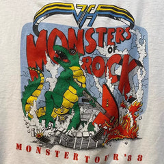 Monsters Of Rock, a veteran metal rock band, is a short sleeved vintage American retro T-shirt for men