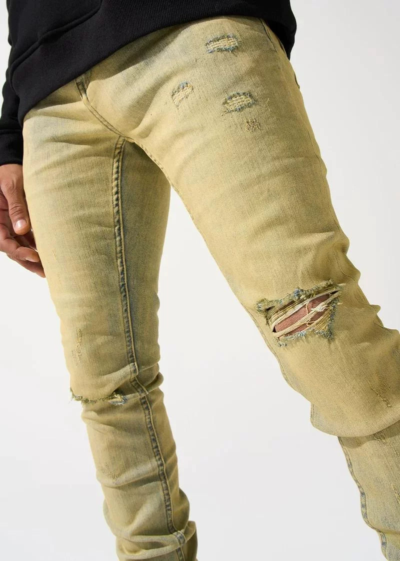 BigD ready to wear, American SEREN * * * men's stretch ripped jeans A1 K3 SE26