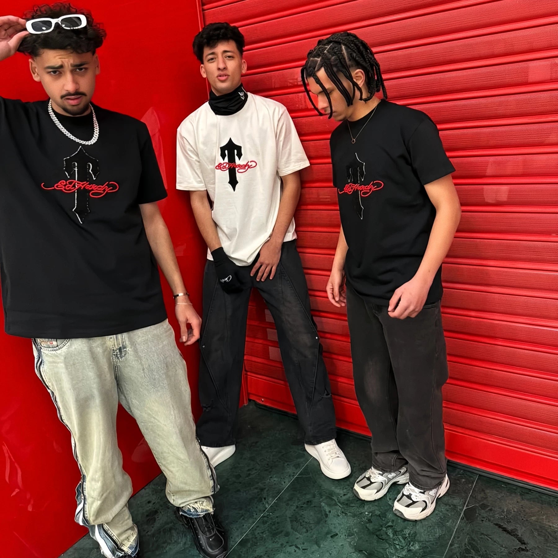High version Trapstar American hip-hop T-shirt Edhard letter towel embroidery collaboration West Coast trendy short sleeved shirt