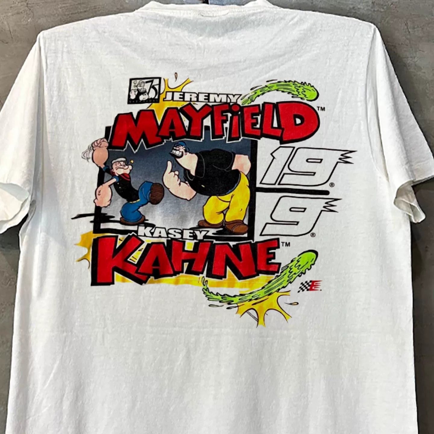 Popeye the Sailor Popeye classic manga cec American small collar short sleeved T-shirt trendy