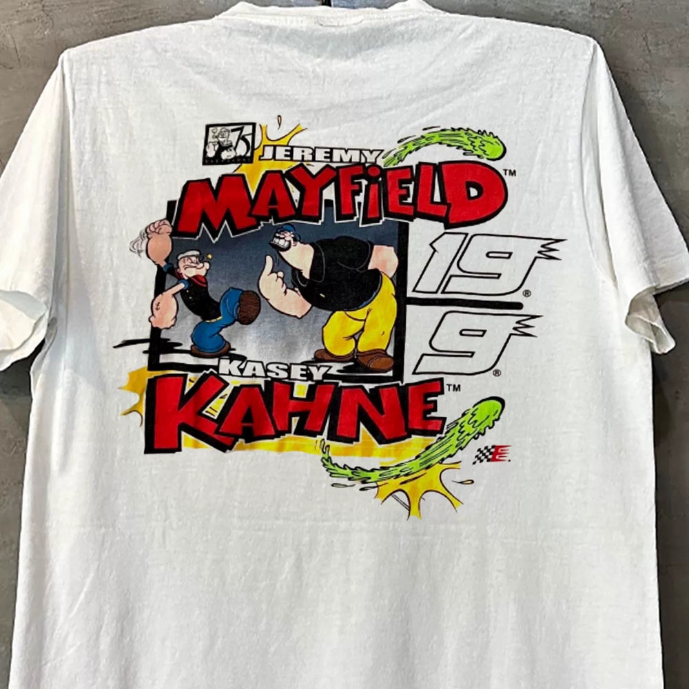 Popeye the Sailor Popeye classic manga cec American small collar short sleeved T-shirt trendy