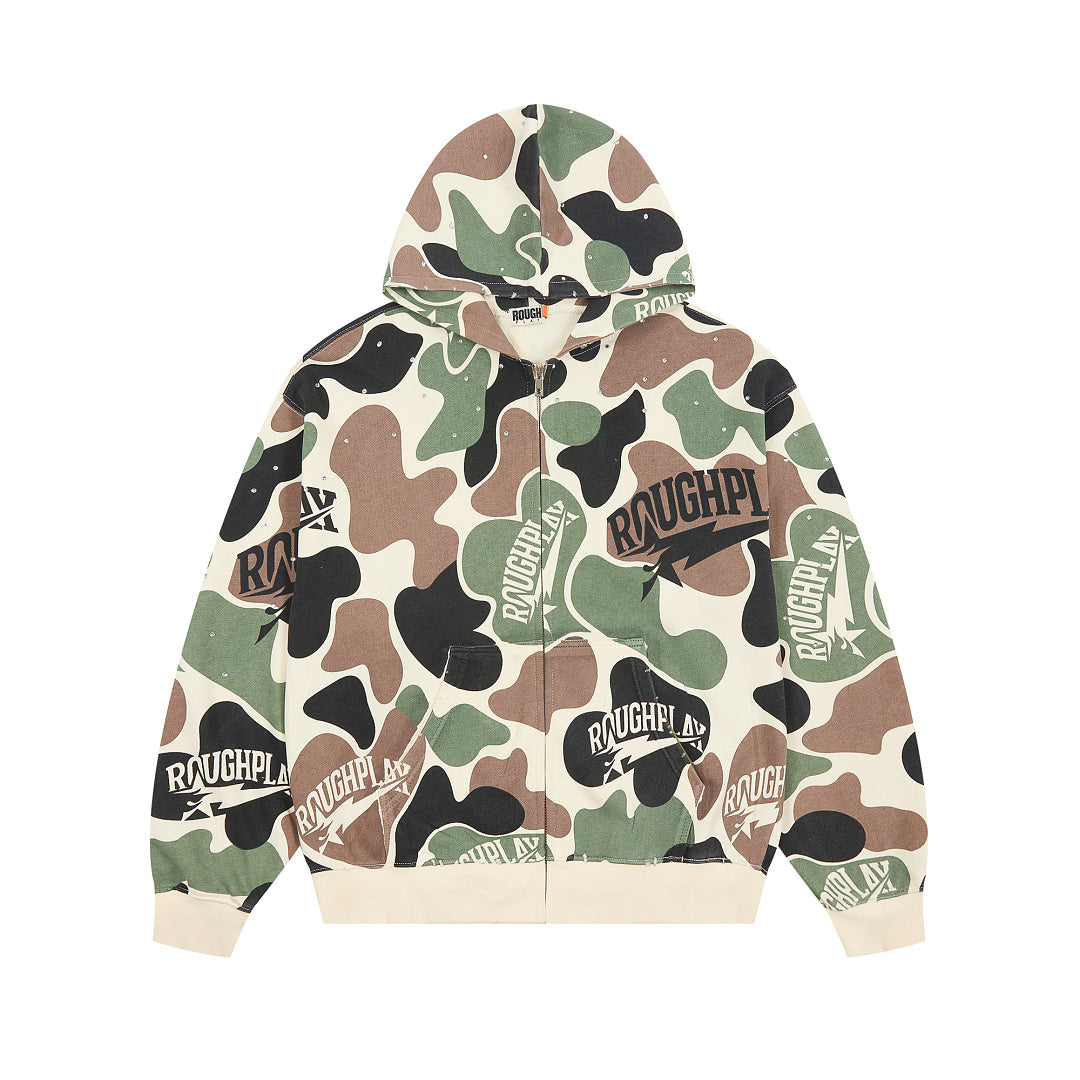 Camo Logo Zip Hoodie