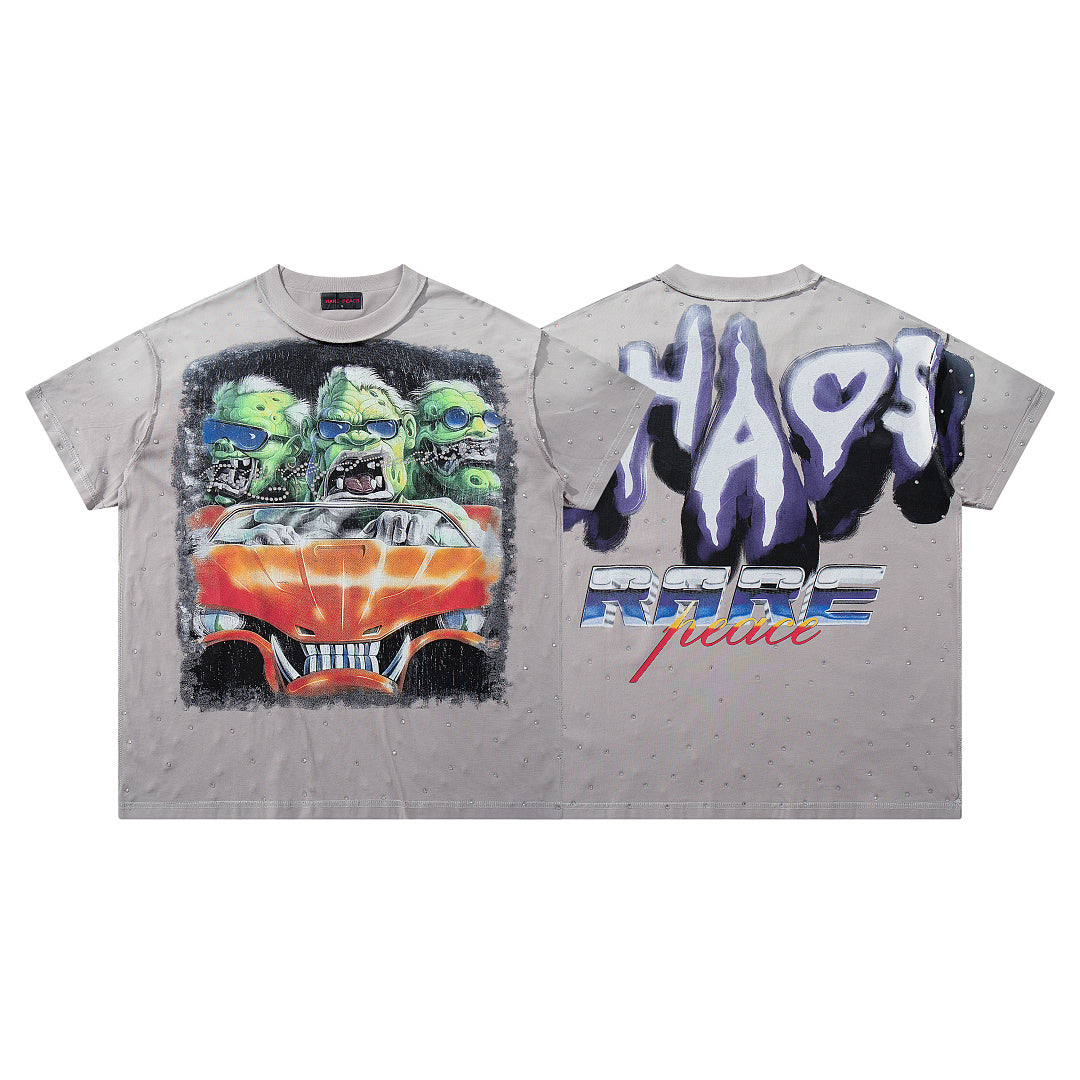 Monster Sports Car Rhinestone Tee