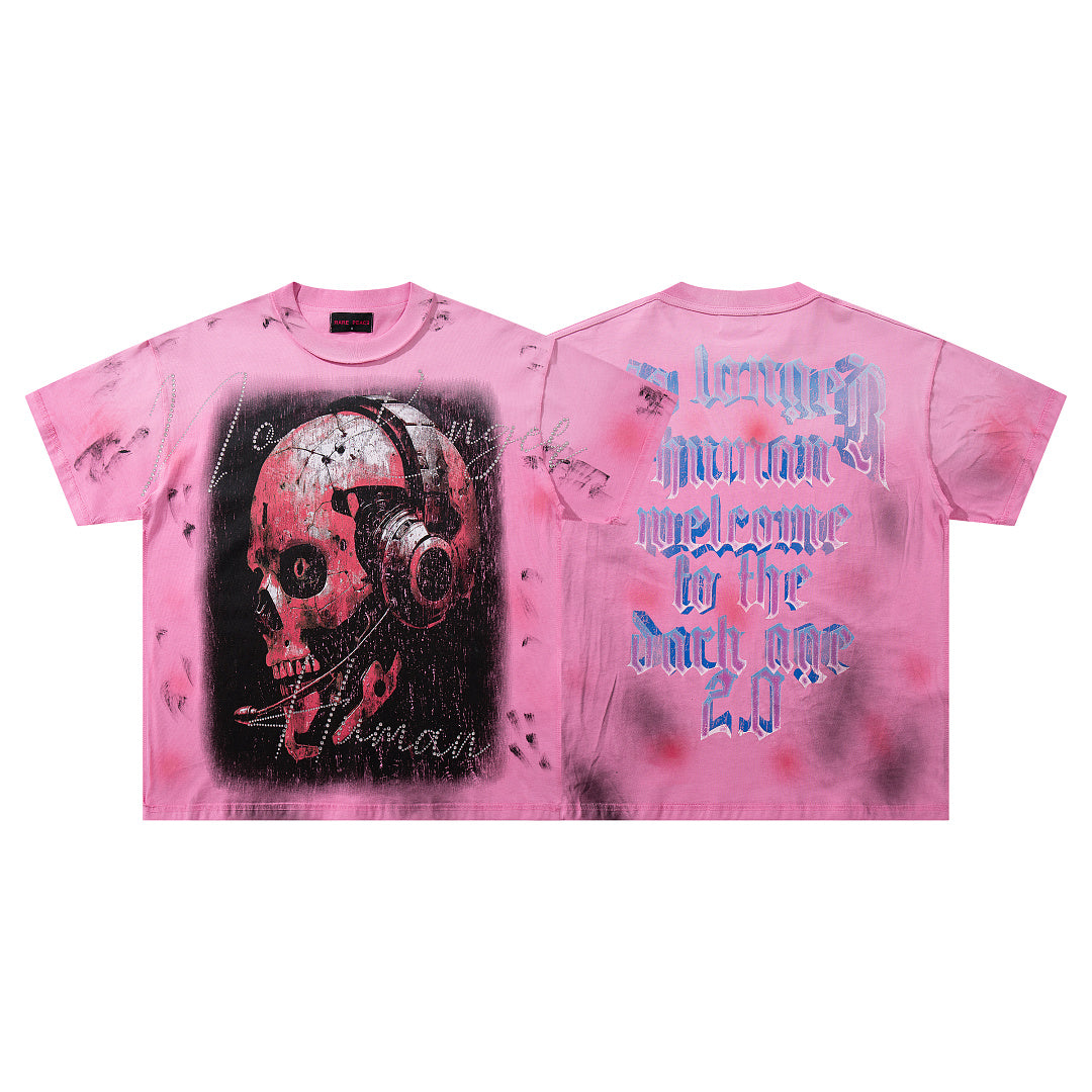 Headset Skull Rhinestone Tee