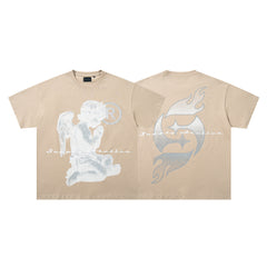 Praying Cherub Studded Tee