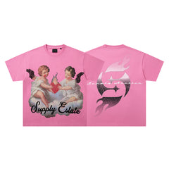 Twin Cherub Flaming Heart Tee