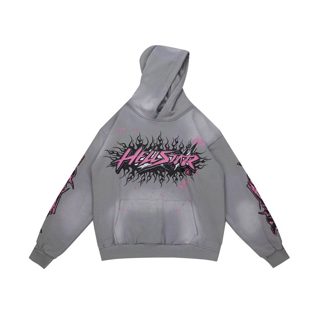 Cloud Wash Flame Hoodie