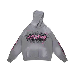 Cloud Wash Flame Hoodie