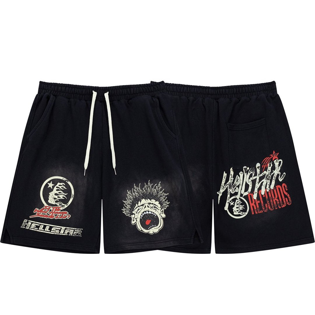 Records Screaming Face Shorts