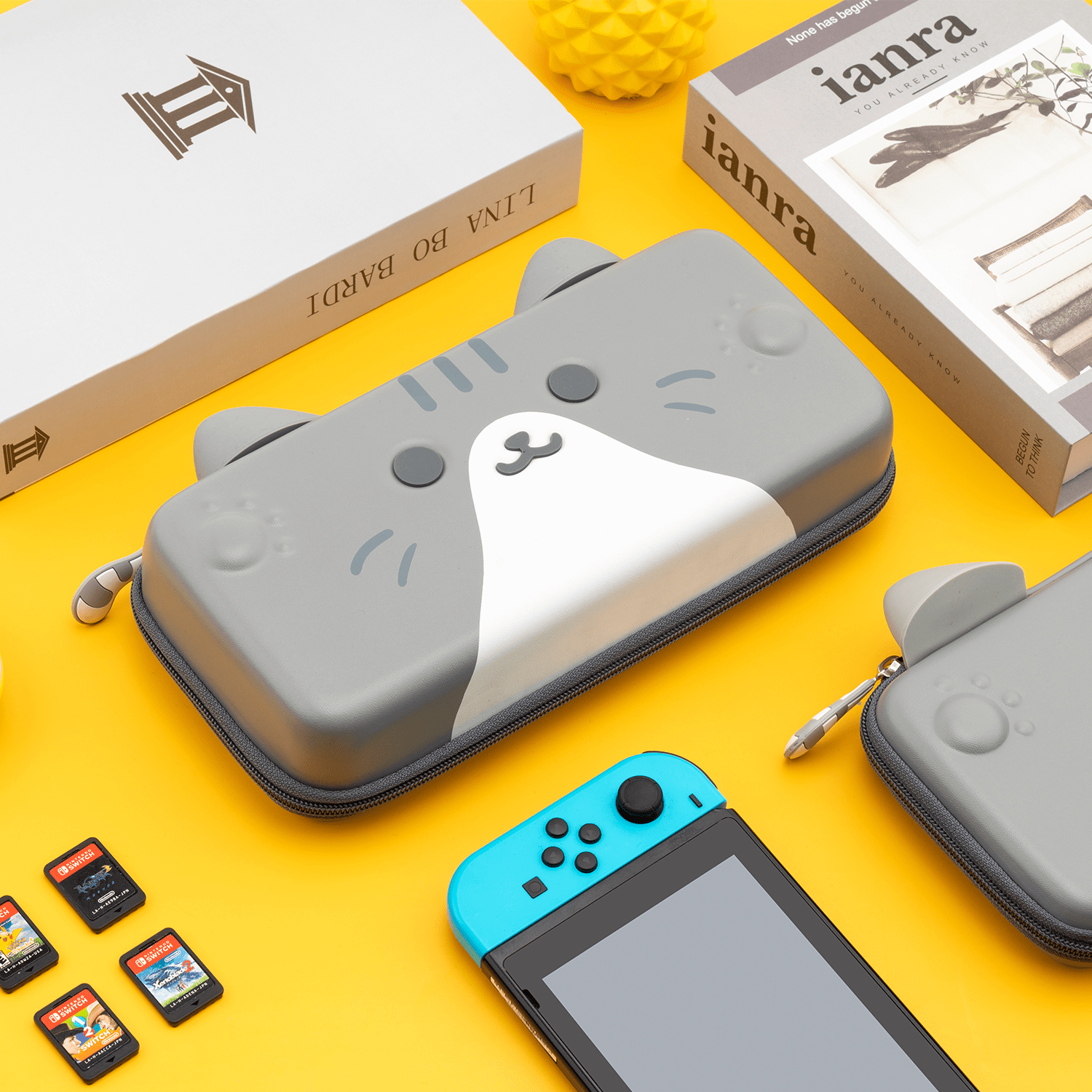 GeekShare Cat Ears Carrying Case for Switch & OLED & Switch 2